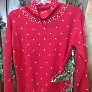 Ruby Road “Wild Mix” Red Sweater